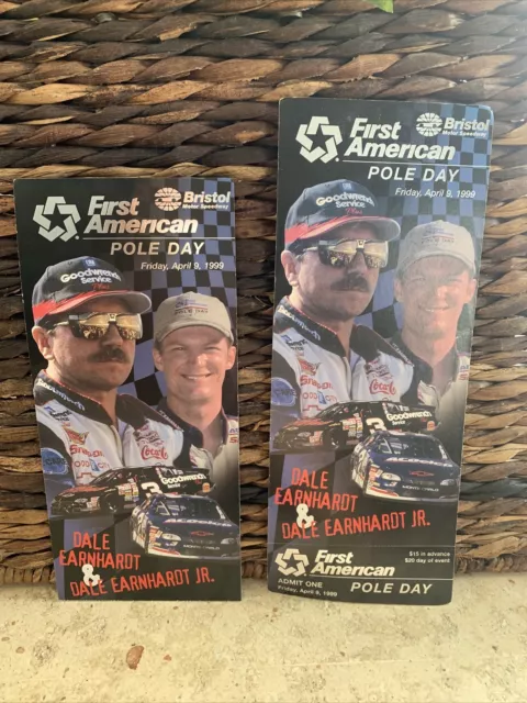 Racing Tickets Collectible Bristol Motor Speedway 1999 Dale Senior ,Dale Junior