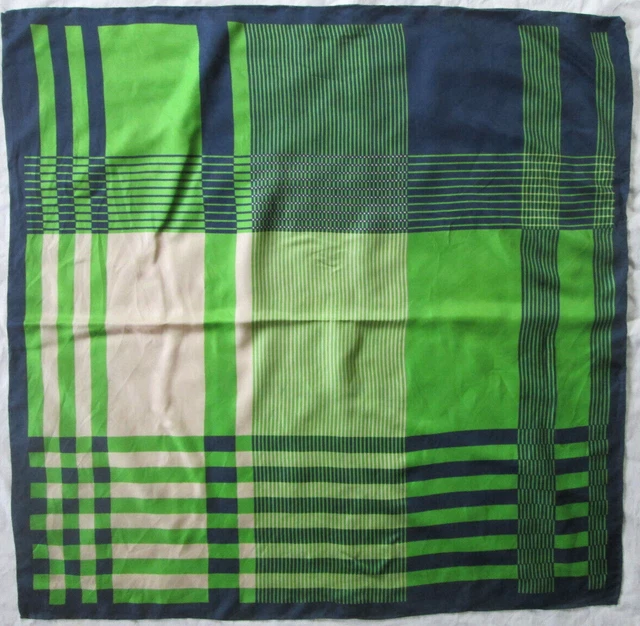 Foulard Vintage En Soie Crêpe De Chine Jean Pierre - Noir, 76x80 Cm, Carré Parfait Pour Toutes Les Tenues