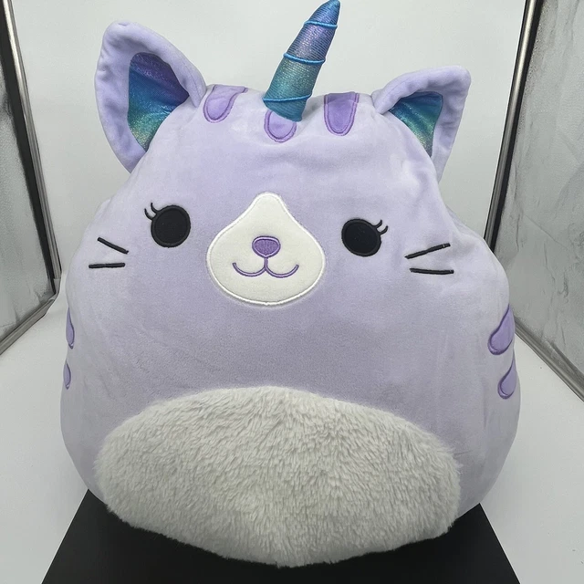 Squishable Caticorn Unicorn Cat Purple Sparkle Multicolored 16" Large