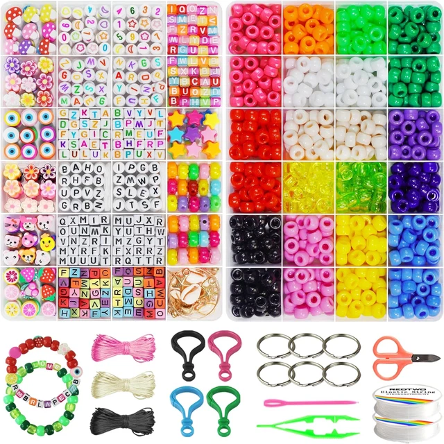 Kit de fabricación de brazaletes de amistad para niñas Kandi pony cuentas para hacer joyas nuevo