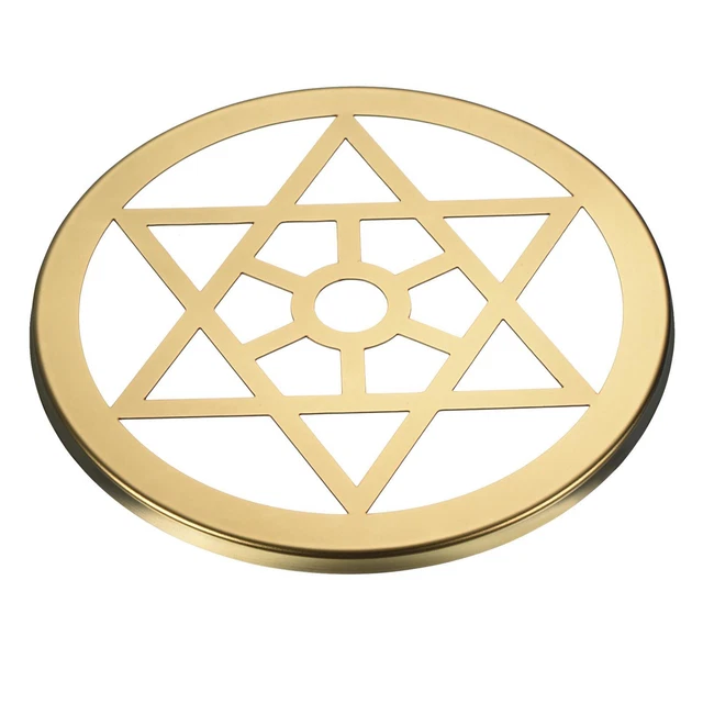 Tapa de rana de flores de 3,9", jarrón de metal inserto arreglador patrón estelar, oro