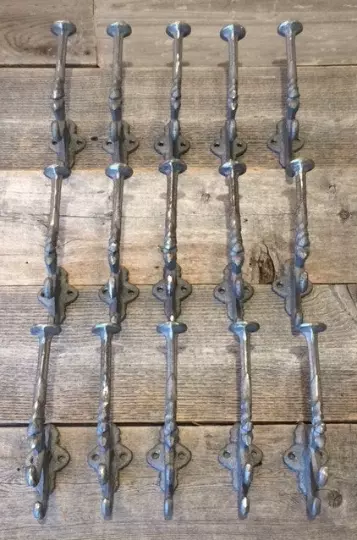 15 Cast Iron Coat Bath Hooks Ornate Victorian Large Hall Tree Wall Towel Entry
