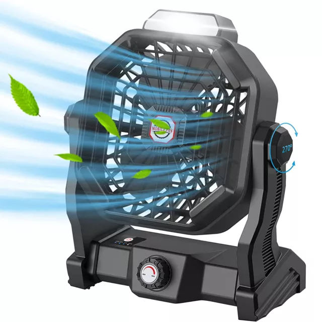 Camping Fan with LED Light 7800mAh Rechargeable Tent Fans Portable USB Desk Fan