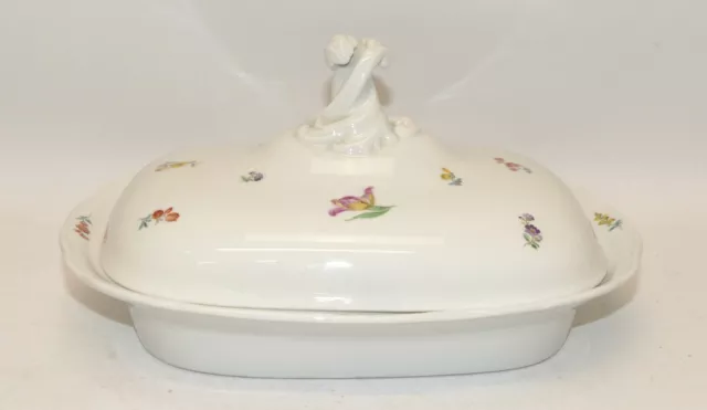 Meissen, Gemüse Terrine, Streublumen, Neuer Ausschnitt 1. Wahl, 29,5  x 22,5 cm