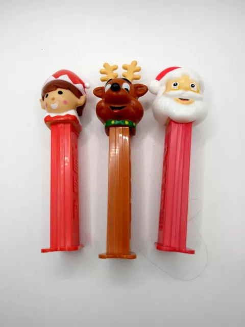 PEZ Santa Reindeer Elf PEZ Dispensers Three