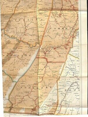 Scarce Original c1893-1900 Color Geological Map of Pennsylvania 27" x 31" 3