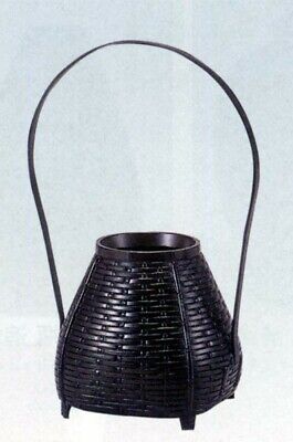 Kaki Japanese Metal Flower pot Vase Ajiro Hojo Ikebana Handcraft Made in Japan