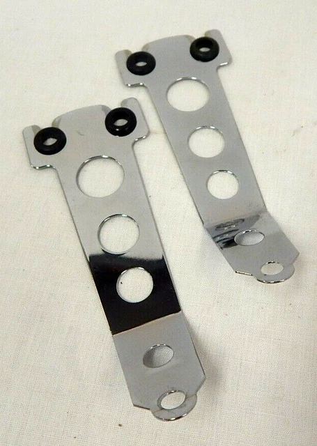 2 Hole Cal Custom Chrome Valve Cover Spark Plug Wire Holder 6" Tall 2 Pc set
