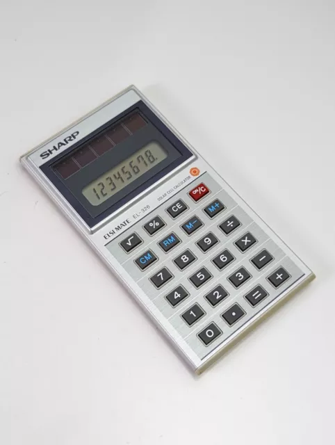 Vintage Sharp Elsi Mate EL-326 Calculator with Original Plastic Case - Japan