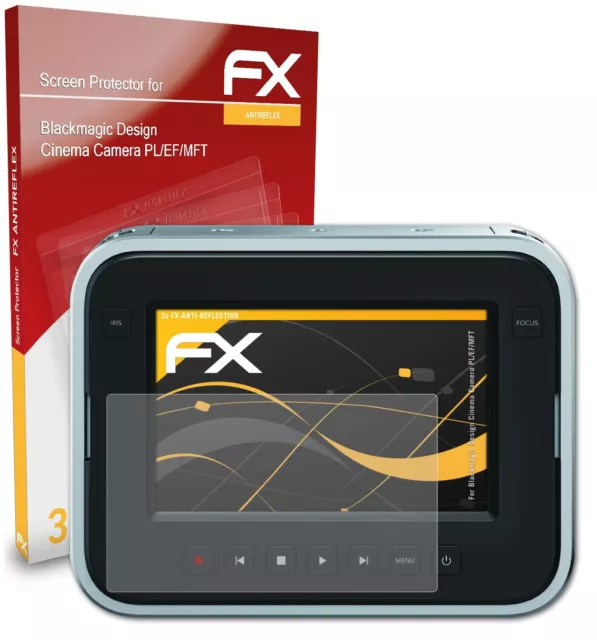 3x Screen Protection Film for Blackmagic Cinema Camera PL/EF/MFT matt&shockproof