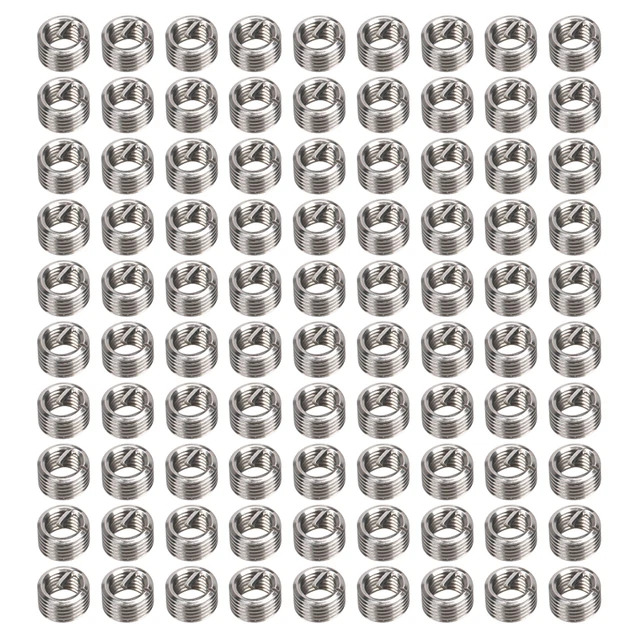 (1.5D)100Pcs Thread Inserts Fastener M2.5x0.45 Professional Thread Reducing Nut