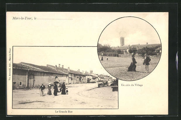 CPA Mars-la-Tour, La Grande Rue, A Corner of the Village