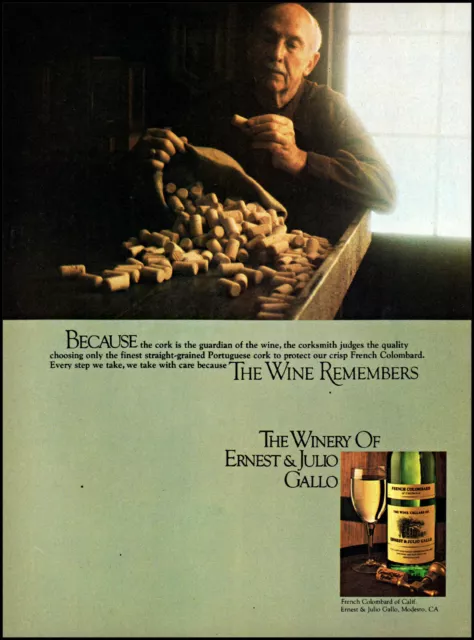1980 Ernest & Julio Gallo Winery Portuguese Cork vintage photo print Ad ads11
