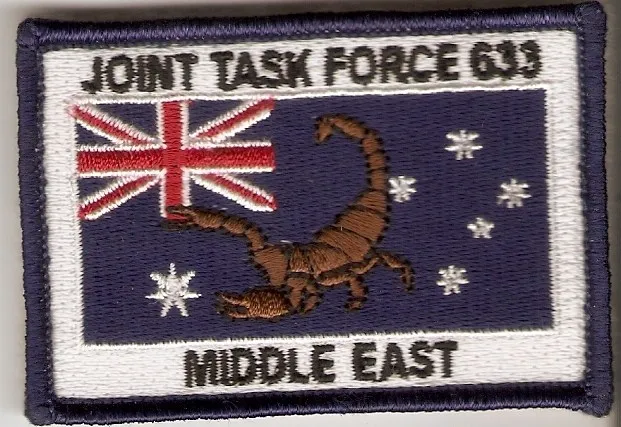 Flag Patch Australian Joint Task Force 633 Middle East New Genuine Hook & Loop