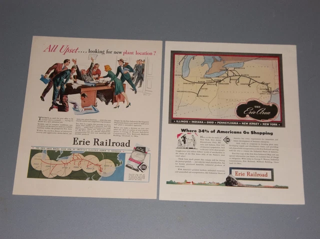 11 1943-1949 Erie Railroad Ads The Erie Area