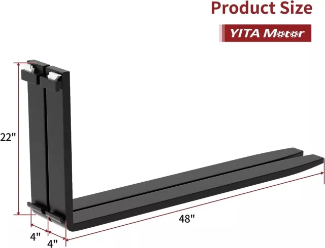 46" Skid Steer Tractor Quick Attachment Frame W/ 2" Receiver & 48" Blades 4000LB 3