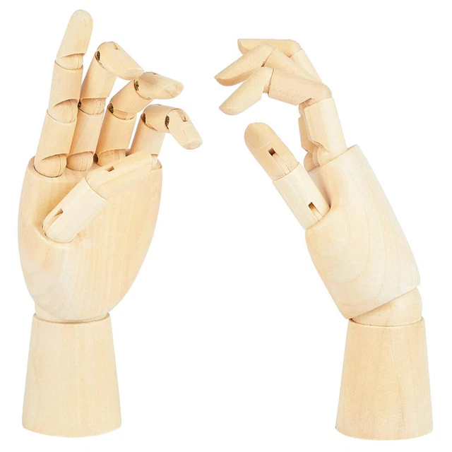 2 piezas Estatua de mano Escultura Miniatura Modelo de Mano Móvil