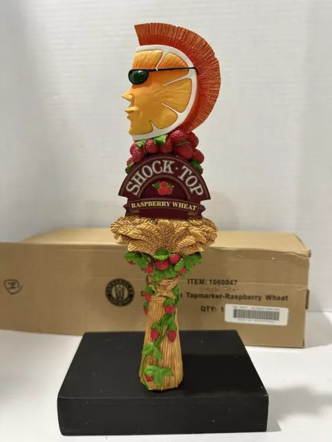 Shock Top Raspberry Wheat Beer Bar Tap Handle Large 12" New In Box NIB