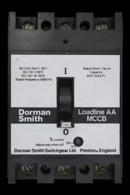 Dorman Smith 100 AMP 15kA DREIFACHPOL MCCB LOADLINE AA