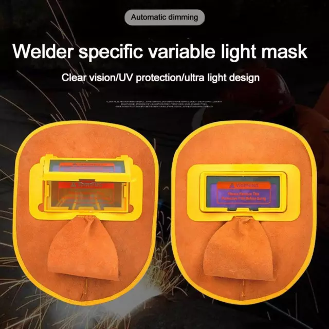 Cowhide Dimming Head-mounted Welding Mask Protective B5L5 Mask T8Z1 U4X6
