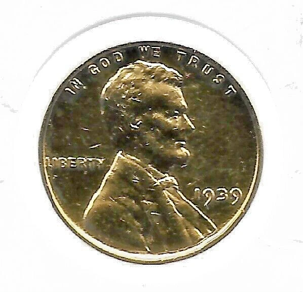 1939 US Liberty Lincoln Wheat Gold Cent Penny Collectible Collection Coin LOT:11