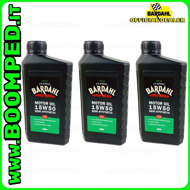 BARDAHL Classic Motoröl SAE 15W50, 1 Liter, Semi-synthetisch - Für Benzinmotoren Nach 1970, API SL/CF