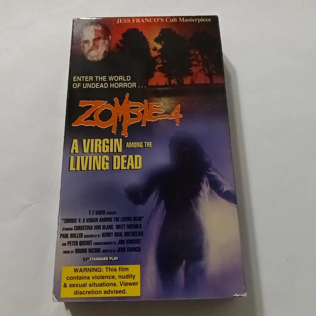 ZOMBIE 4 A Virgin Among The Living Dead VHS 1973 Jess Franco EDDE Video