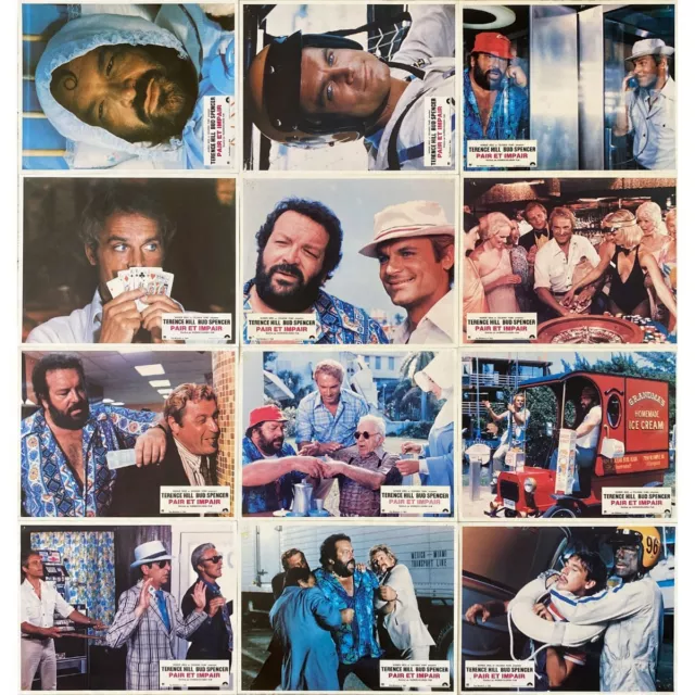 PAIR ET IMPAIR Photos de film x12 - 21x30 cm. - 1978 - Terence Hill, Bud Spencer