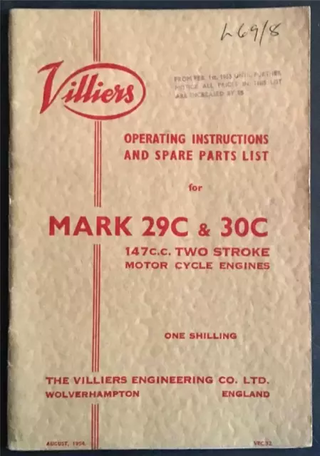 VILLIERS 29C 30C ? 150CC ENGINE
