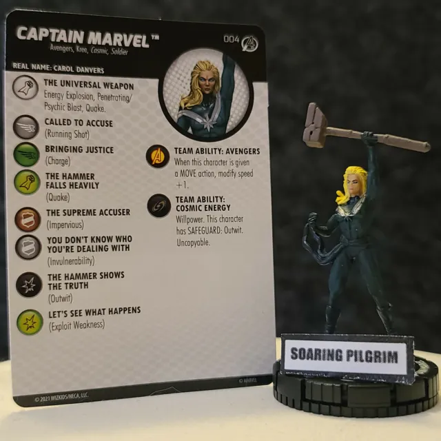 CAPTAIN MARVEL - 004 COMMON Avengers Fantastic Four EMPYRE Set Heroclix #4