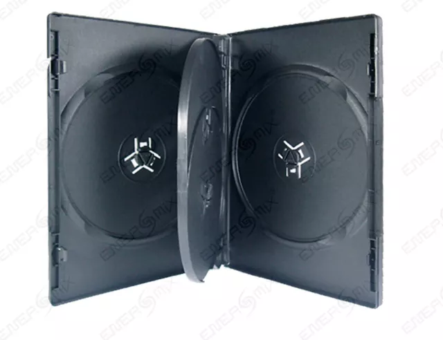 10 DVD CD Hüllen Hülle Cover 4 fach 4er-DVD-Box black