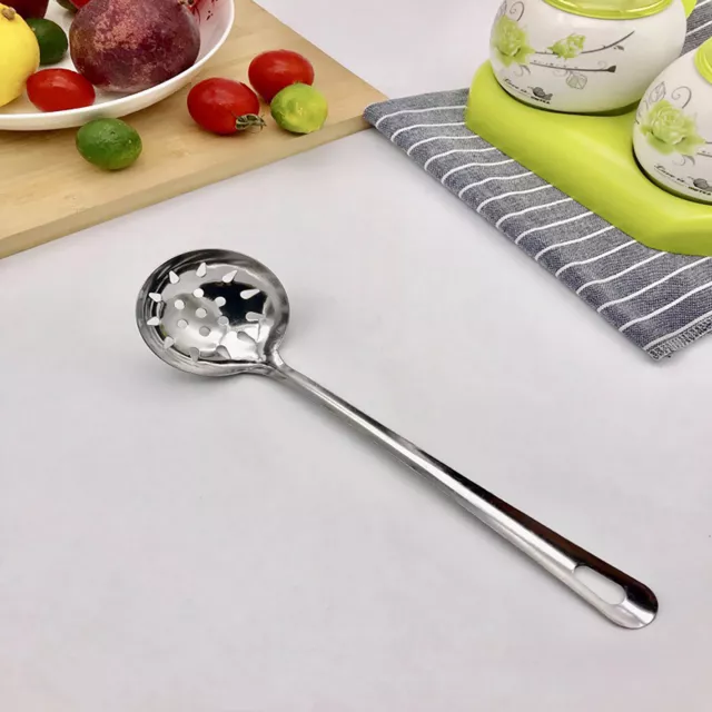Hot Pot Spoon High Temperature Resistant Space-saving Stainless Steel Spoon Tool 2