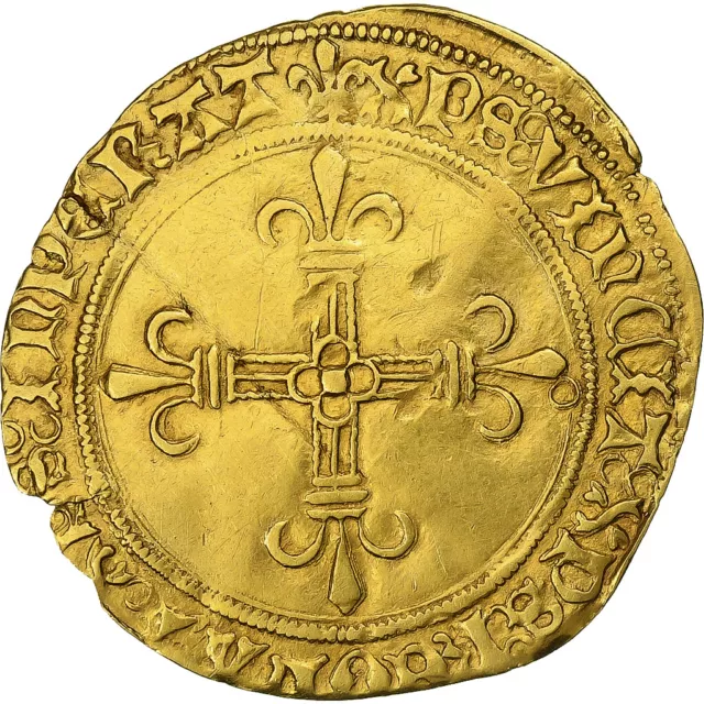 [#1275744] France, Charles VIII, Écu d'or au soleil, 1494-1498, Poitiers, 1st Ty 2