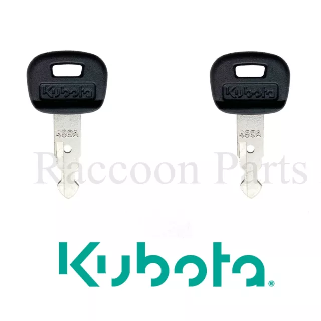 2X Kubota Ignition Keys 459A Excavator Backhoe Skid Steer Track Loader /w Logo