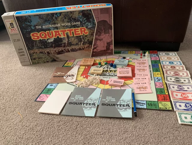 Vintage 1961 Squatter Australian Wool Board Game Aussie John Sands