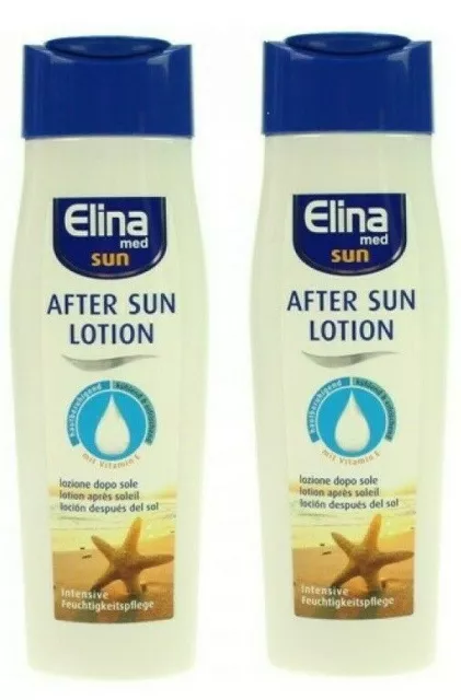 Elina med sun - After Sun Lotion - Vitamin E - Aprés - Sun Hautpflege 2 x 200ml