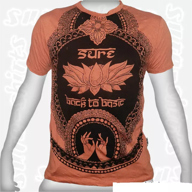 T-shirt SURE Original - FLEUR DE LOTUS - Ethnic quality T-Shirt 100% coton - L -