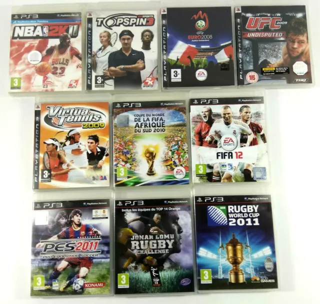 Lote De 10 Juegos Deporte PLAYSTATION 3 PS3 VF Fútbol Tenis Rugby Zapatillas UFC