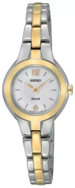 NEW* Seiko Women's SUP024 Stainless Steel Two Tone Wrist Watch MSRP $225
