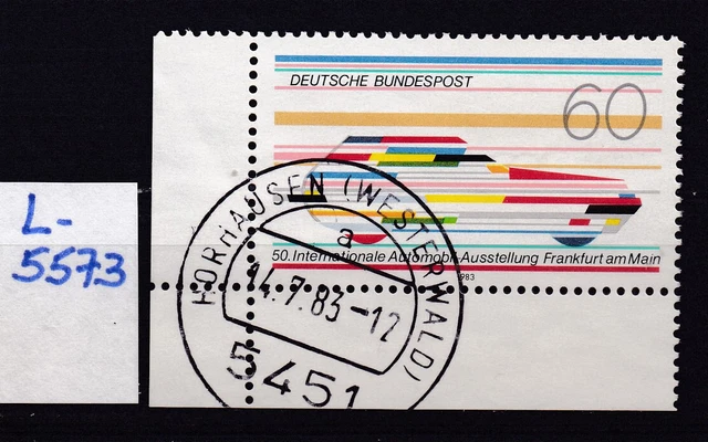 BRD - Mi 1182 - EST Ersttag -  Vollstempel Horhausen - Eckrand - Ecke 3 - L5573