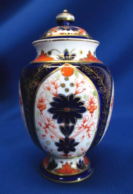Antique Royal Crown Derby Imari Lidded Jar / Vase 5.5"H