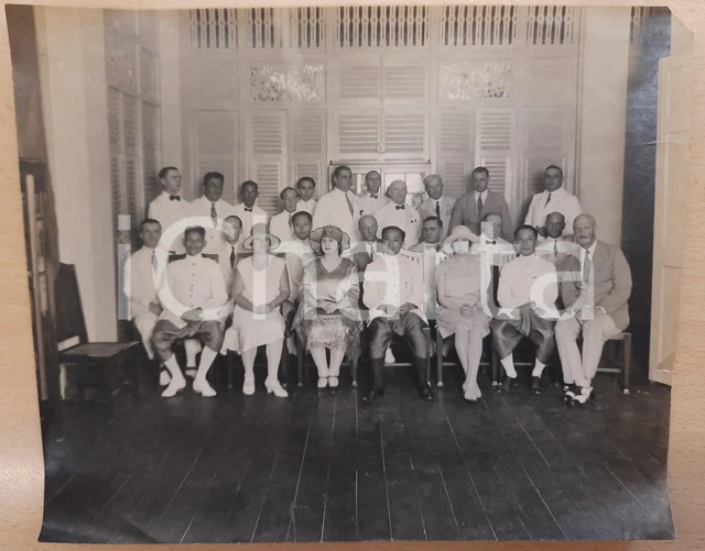 1920 ca BANGKOK Comunità italiana - Gruppo a un ricevimento *Foto RARA 28x23