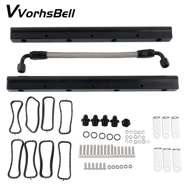 Billet Intake Manifold w/ Gasket Hardware Fuel Rail Kit for LS LS1 LS2 LS3 LS6