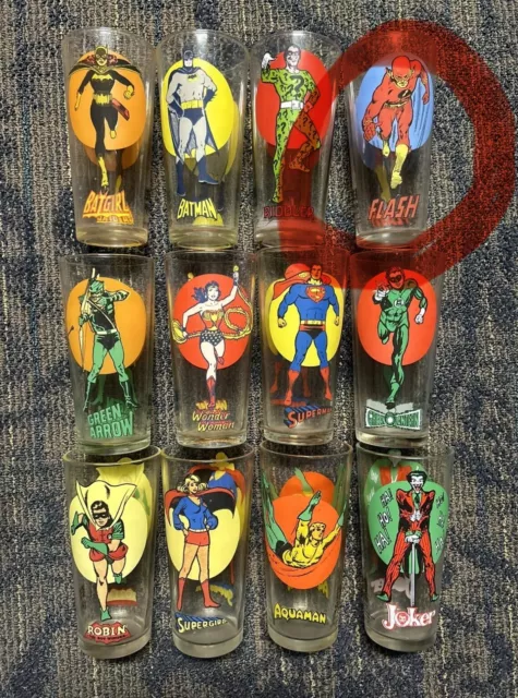 Vintage 1976 DC Comics FLASH Collectors Pepsi Super Series Drinking Glass 16oz