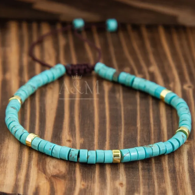 Handmade Turquoise Bracelet Minimalist Delicate Jewellery Classy Bracelet Beaded