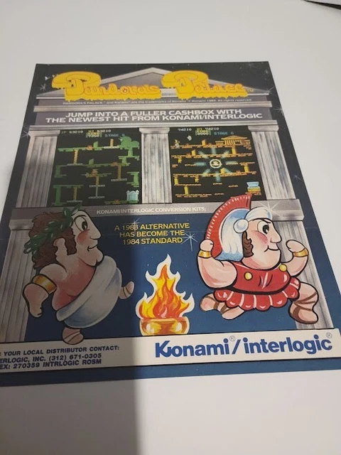 Flyer KONAMI,PANDORAS PALACE    Arcade Video Game advertisement original see pic