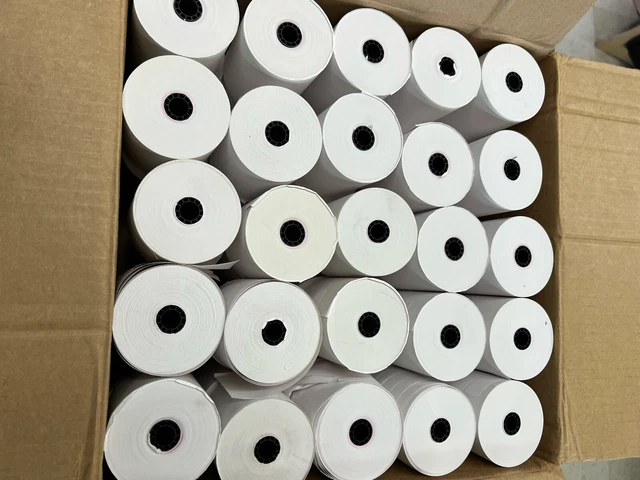 Iconex Impact Bond Paper Register Rolls, 3" x 150 ft, White, 50/Carton