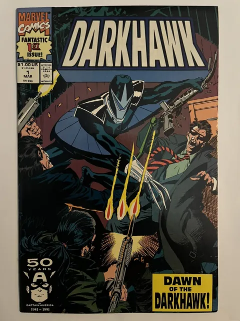 DARKHAWK #1 1st APPEARANCE AND ORIGIN OF DARKHAWK MARVEL 1991 Guardians 3 MCU NM