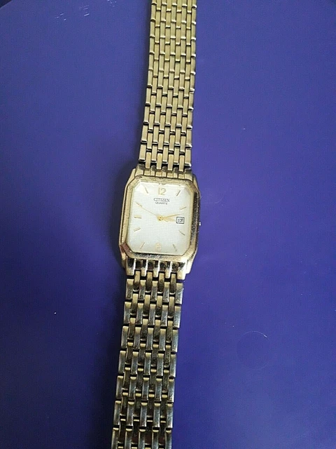 GOLDEN PLAQUE WATCH Citizen 1012 K001854 Ck For Repair 3.99