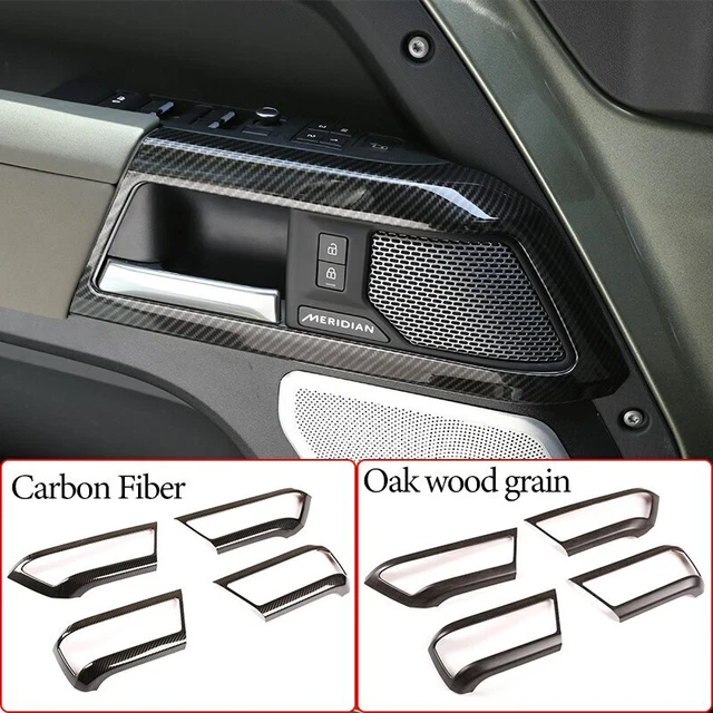 Interior Door Handle Frame Speaker Decoration Trim For Land Rover Defender 110